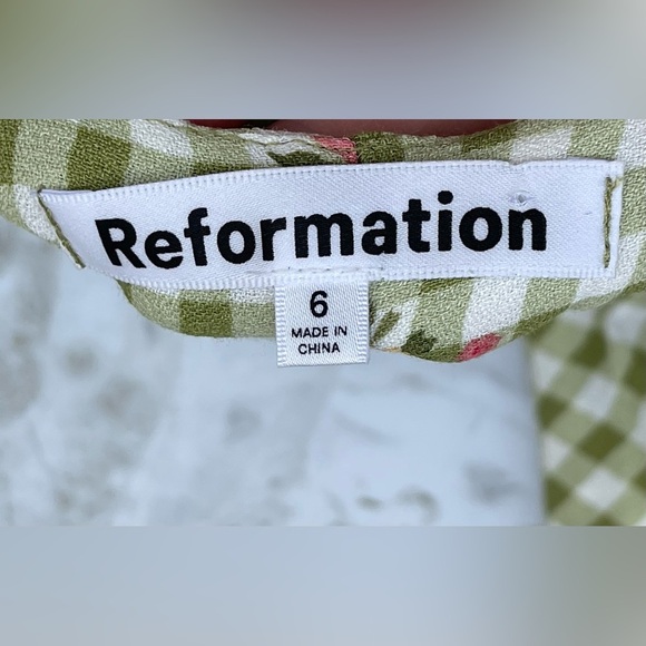 Reformation Crimini Dress in Patio green floral print size 6 - Picture 13 of 13